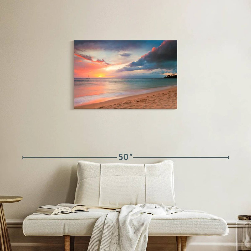 Gillard, superbe coucher de soleil de Kaanapali, H 20 po x l 30 po