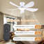 Ventilateur de plafond encastré à profil bas 32/36/46/52 po avec éclairage et télécommande-649039910-649039931