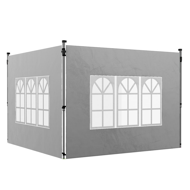 Bucherie Dakota Fields Plastic Side Wall for Canopy, Grey