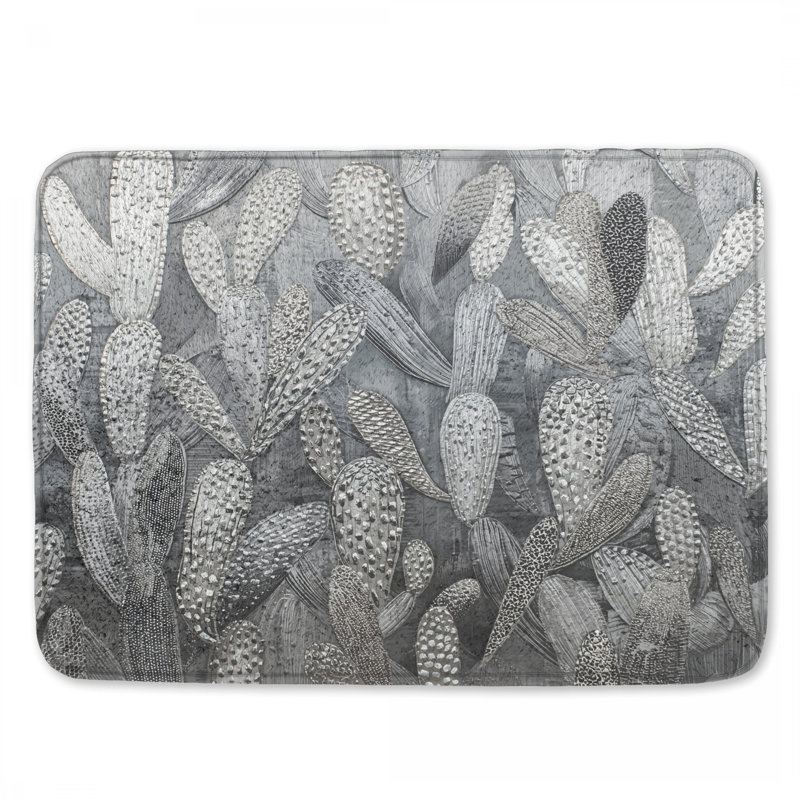 Tapis pour salle de bain Silver Cactus, L 24 po x L 17 po