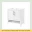 Meuble-lavabo 30 po avec lavabo, armoire de salle de bain multifonctionnelle avec portes et tiroirs, structure solide et panneau de fibres à densité moyenne, blanc