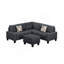 Canapé modulaire 6 pièces rembourré-1236710647