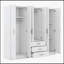 Élégante garde-robe en bois à 6 portes pour l'organisation de la chambre à coucher et l'amélioration de l'espace