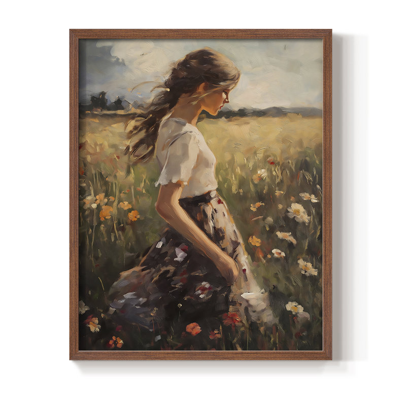 Reproduction encadrée WOMEN Series CCLxx III - bois massif, H 11 po x l 9 po, Noyer