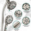 Douche murale - Barre coulissante en acier inoxydable, fonction de massage par impulsion, tout en métal, assemblage en acier à 7 réglages, mode eau,