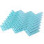 11"X 12.6" Herringbone Polished Glass Mosaic Tile-61266920