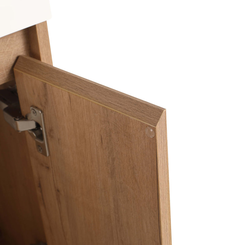 Armoire de salle de bain de haute qualité au design innovant pour les petits espaces, Imitation chêne, 24"