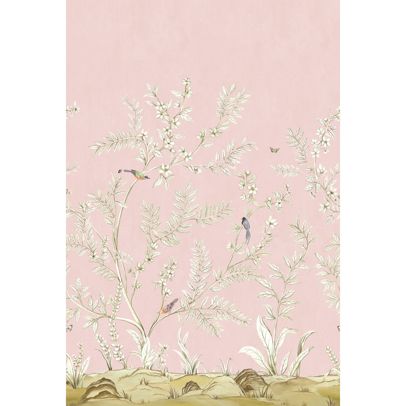 Vija Floral Wallpaper, Rose Petal