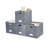 13x15 Collapsible Felt Cube Storage Bin with Label Holder and Metal Handles-94532461