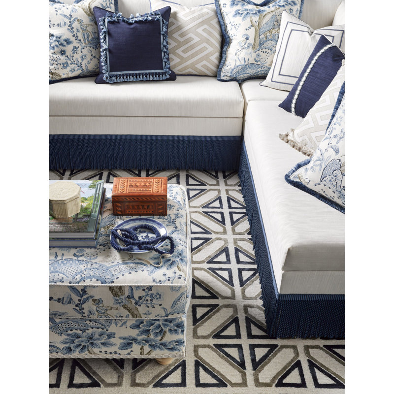 Merchante Kelmescott Hand Block Fabric, Porcelain