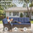 Serita Trym 100" Wide Outdoor PE Wicker Patio Sectional With Cushions-811137660