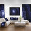 «Glittering Bright Blue Fractal Flower», reproduction d'impression sur toile tendue-63678443-26686830