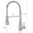 Stainless Steel Kitchen Faucet With Brushed Nickel Pull Out Spray Head - Versatile Applications Easy To Clean-1548360168