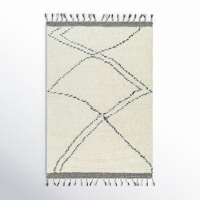 Meti Handmade Wool White Rug