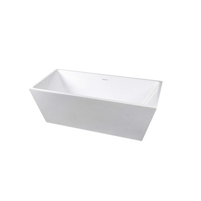 Ethen 67" x 29.5" Freestanding Soaking Acrylic Bathtub