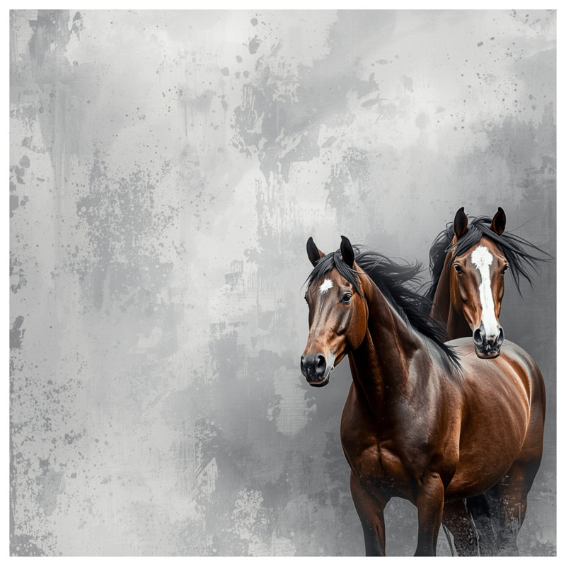 Two Running Horses Comforter, King