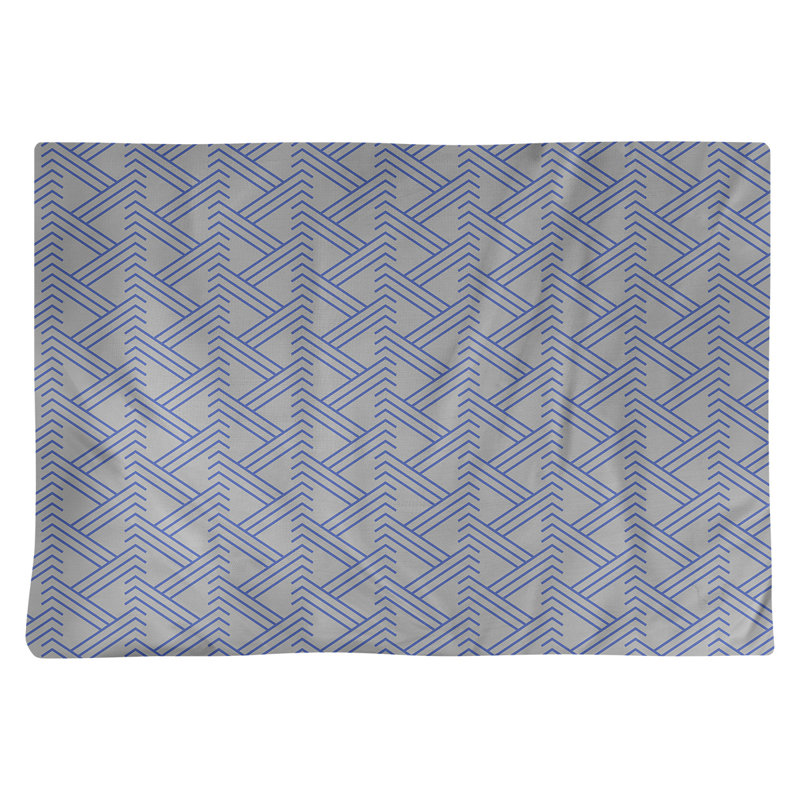 Napperon en coton 18 po classique Zig Zag, Gris/bleu, Polyester