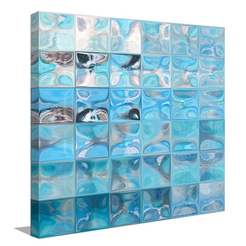 « tile art #4 2015 », reproduction d’impression sur toile encadrée, H 18 po x l 18 po x P 1 po, Toile tendue