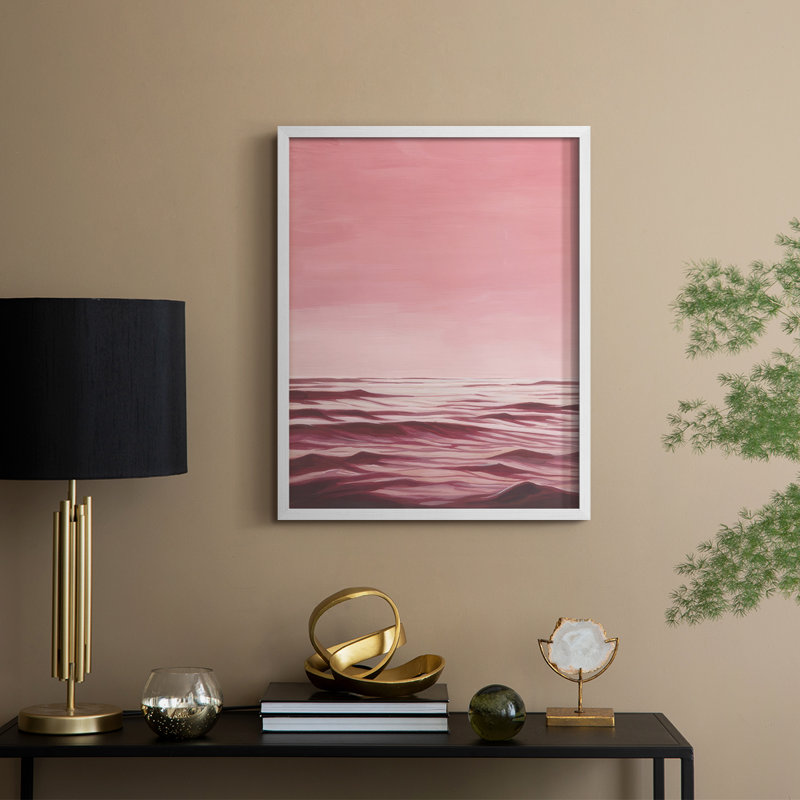 «Playa Rosa I», reproduction encadrée - bois massif, H 30 po x l 24 po, Blanc