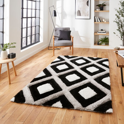 Olympia area rug Machine Woven Rectangle Black