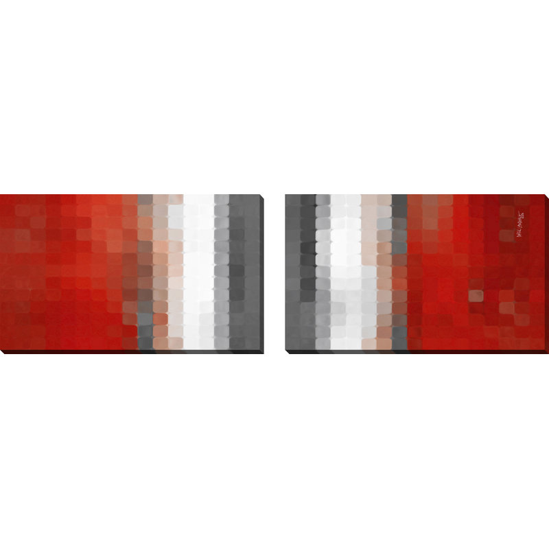 «Tile Art # 1 2016», impression sur toile tendue 2 pièces, H 18 po x l 60 po x P 1 po