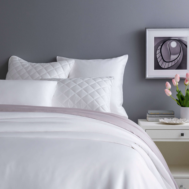 Silken Solid Duvet Cover, Twin/Twin XL Duvet Cover, White