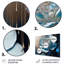 Décoration murale vibrante en camélia bleu II - Floral et botanique en métal-113141532