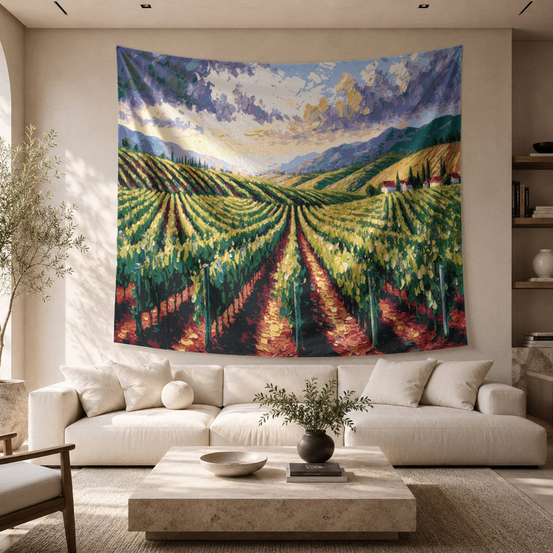 Tapisserie murale «Cities Napa Valley CA», 68 po x 80 po