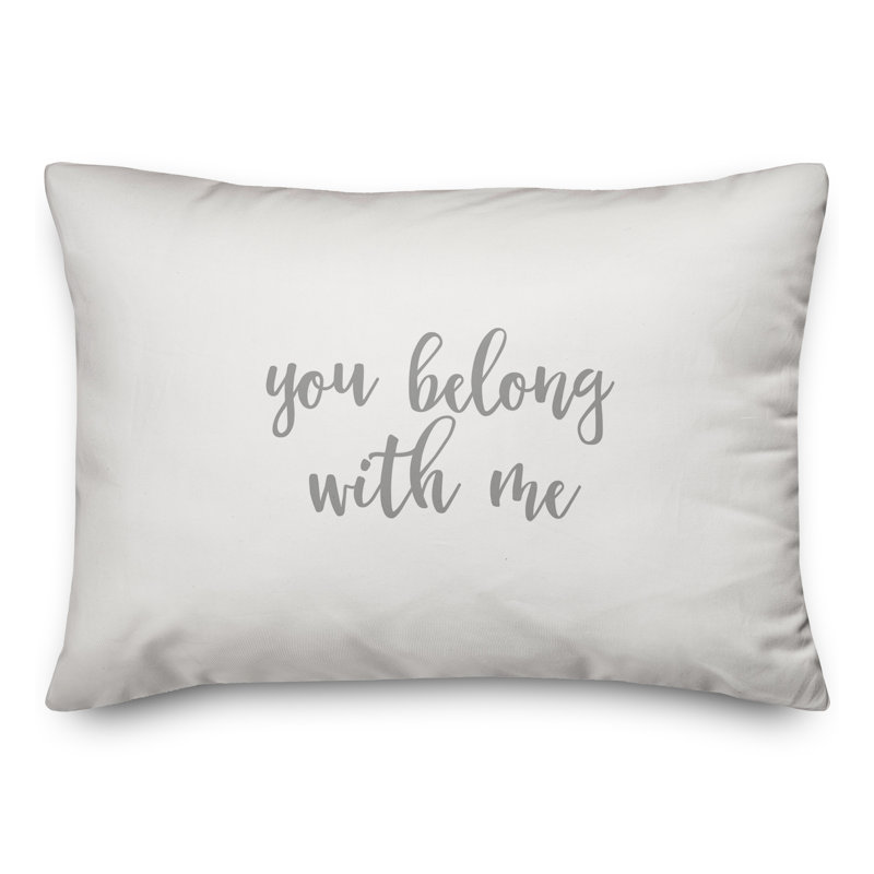  Coussin You Youong With Me, Gris / blanc