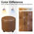 17" Round Faux Leather Storage Ottoman With Tufted Cushion-115758391