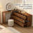 Makeup Vanity Desk with Mirror and Lights, 60-100 inch Extendable Mid Century Walnut Makeup Dresser Combo with 55 Inch 6 Drawer Dresser and L Shaped Vanity Desk, Without Stool, Brown