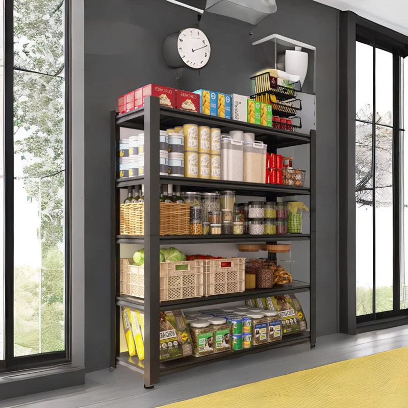 Tablettes en métal noir , H 72 po x l 35,43 po x P 15,75 po