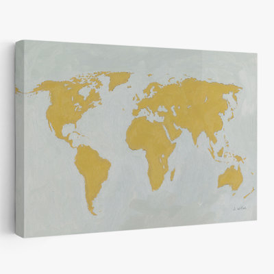World - Continents Countries Gray