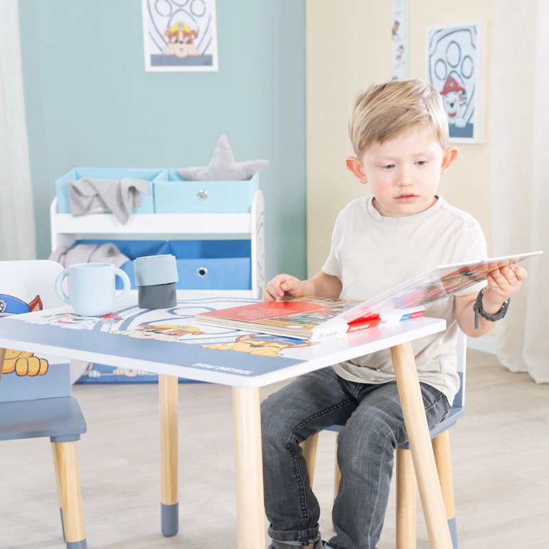 Paw Patrol Kids 3 Piece Rectangular Play Or Activity Table and Chair Set