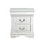 Table de chevet en pin massif blanc pour la chambre à coucher - Rangez vos effets personnels avec 2 tiroirs pour une expérience luxueuse