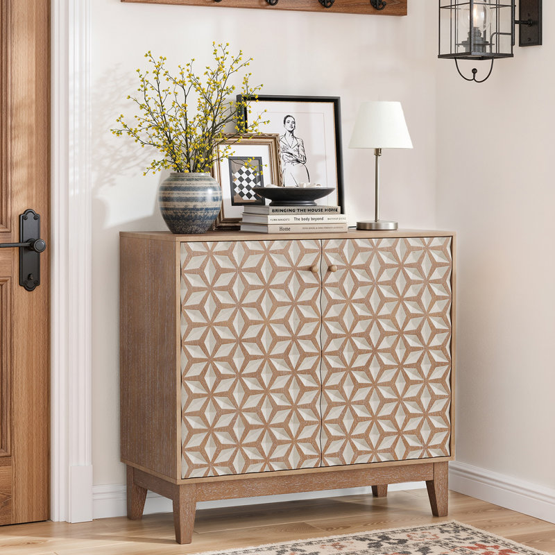 Armoire en bois avec 2 portes et tablettes réglables