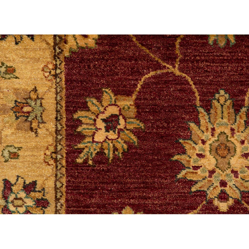 Tapis beige et doré de haute qualité noué à la main