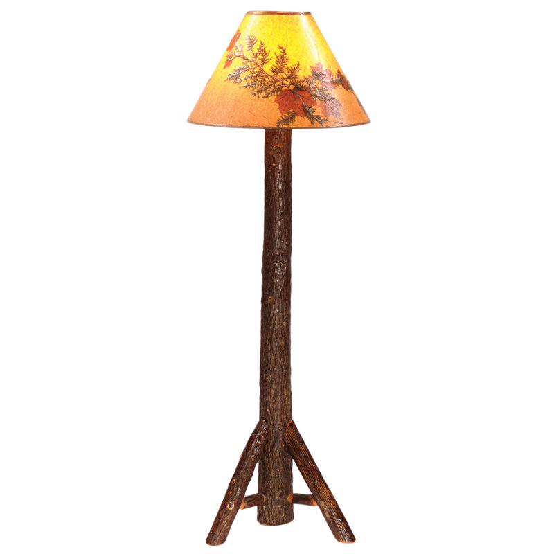 Hickory 54'' Hickory Log Traditional Floor Lamp