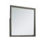 Miroir de coiffeuse Lito, cadre en bois gris moderne élégant de 39 pouces