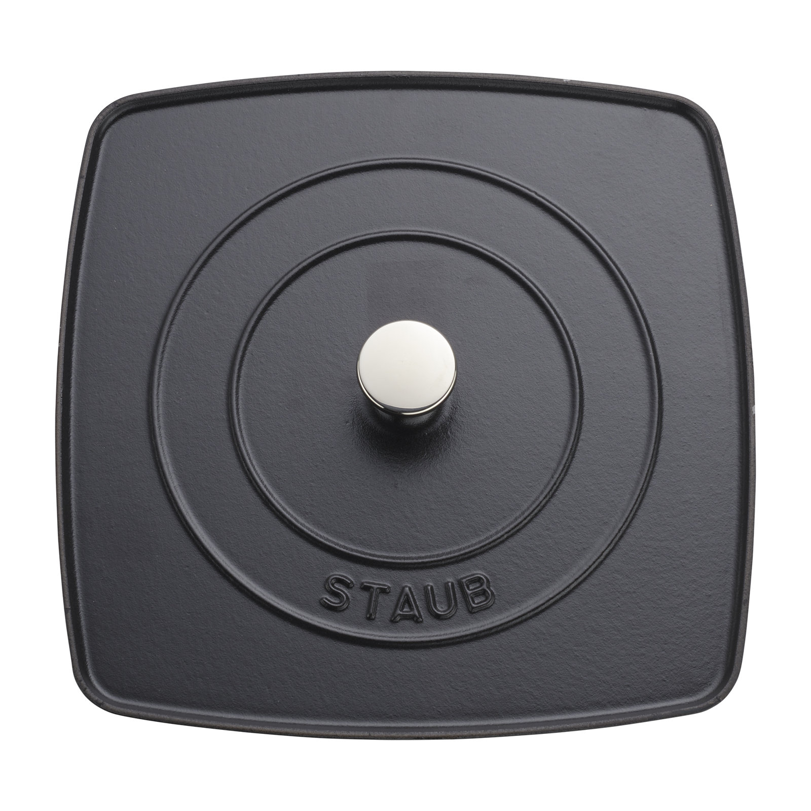 Staub Cast Iron Square Grill Pan, Dark Blue