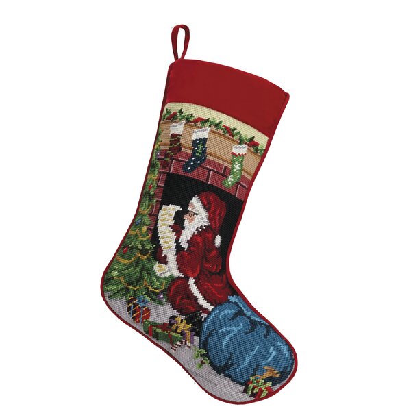 The Holiday Aisle® Santa Chimney Stocking | Wayfair