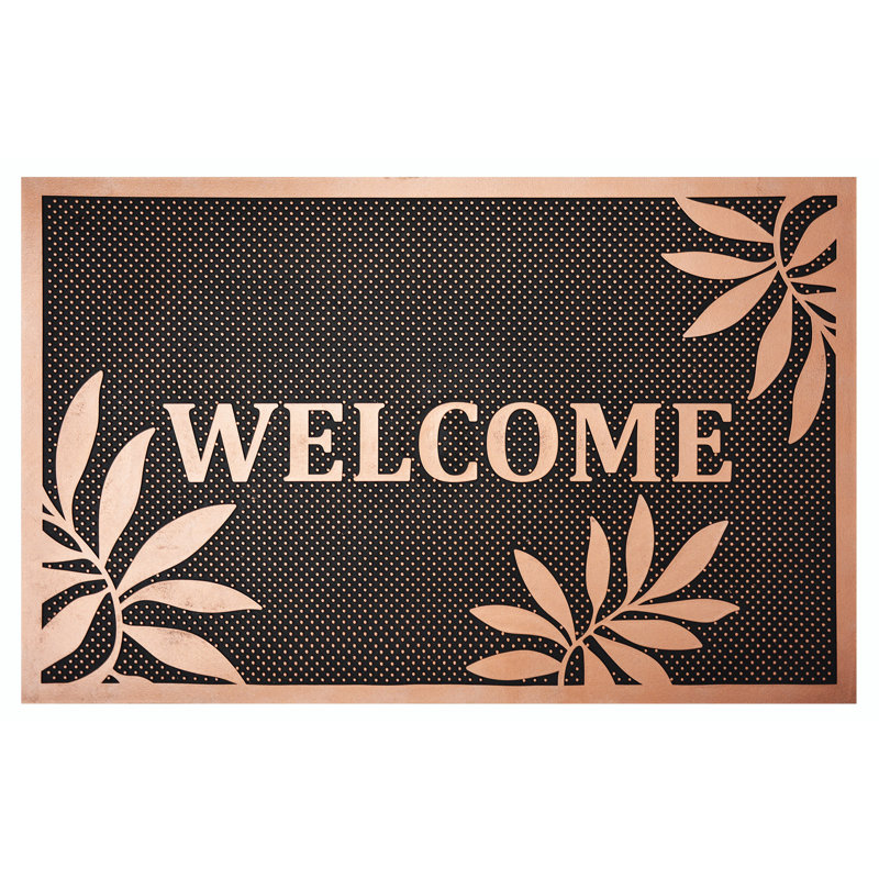 Mahurin Non-Slip Outdoor Doormat, Bronze