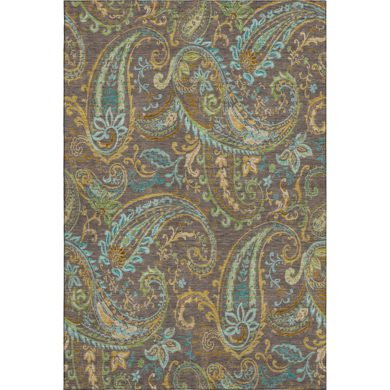 Tapis Cerrito AMF533 lavable à la machine de qualité supérieure, Rectangle 9 pi x 12 pi