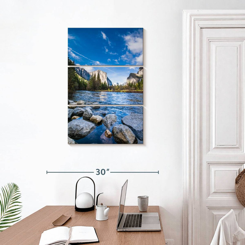 Rivière à Yosemite, H 32 po x l 20 po