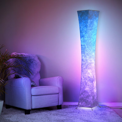 Lampe sur pied à DEL 61 "à intensité variable avec télécommande et commande APP