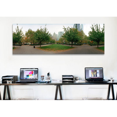 « public park, battery park, new york city », reproduction de photo sur toile