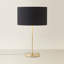 Dadiva Brushed Chrome Stem Table Lamp with Velvet Reni Shade-438168488-412353861-412353858