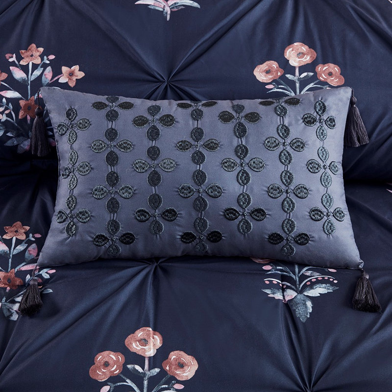 Josephine 4 Piece Jacquard Comforter Set, Full/Queen Comforter + 3 Additional Pieces
