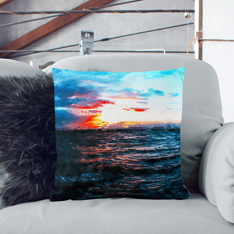 Square Throw Cushion, 55cm H x 55cm W x 20cm D