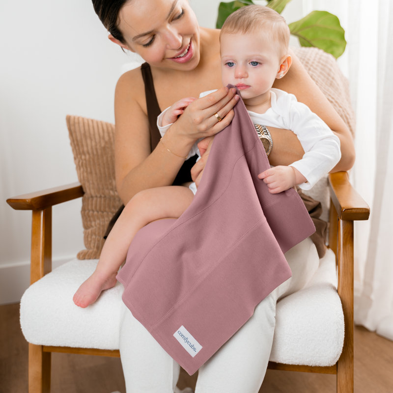 Cotton Burp Cloths 100% Cotton Bath Towels, Mauve
